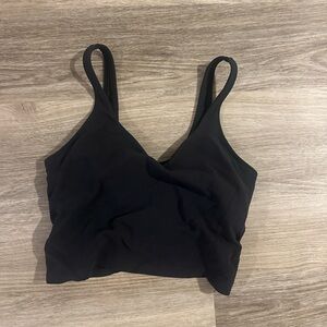 Black Sleeveless Crop Top